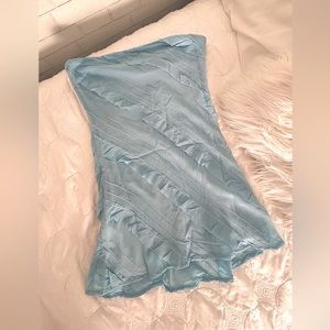 Princess Polly blue ruffle mini dress